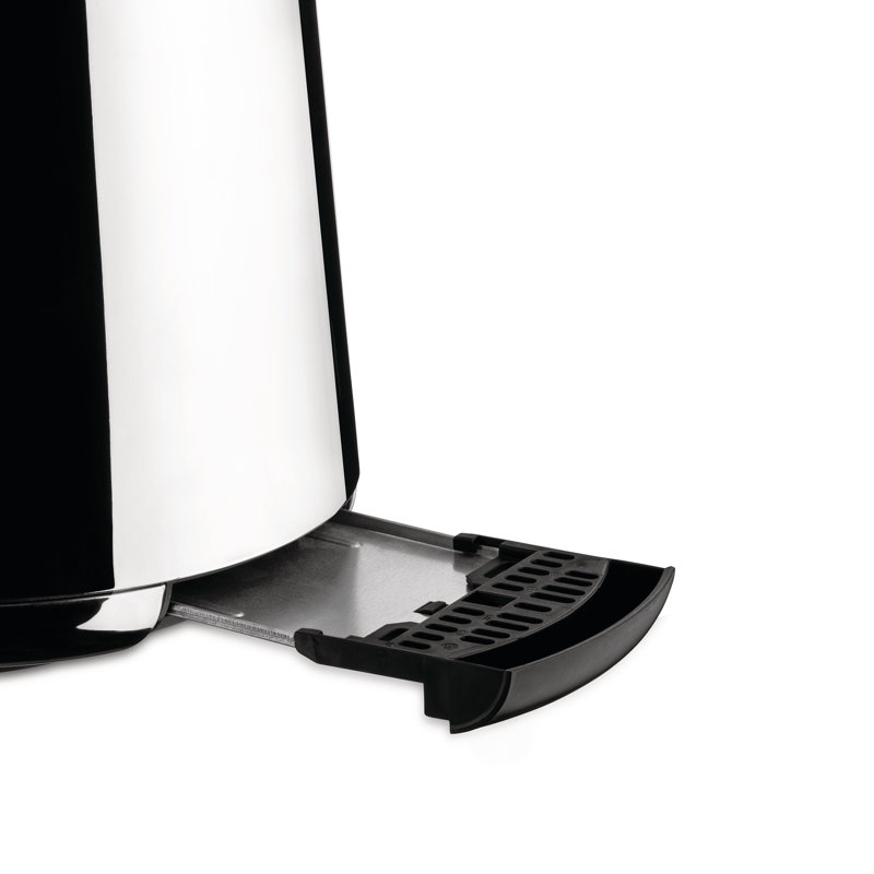 Toru Stainless Steel 2-Slice Retro Toaster with Crumb Tray