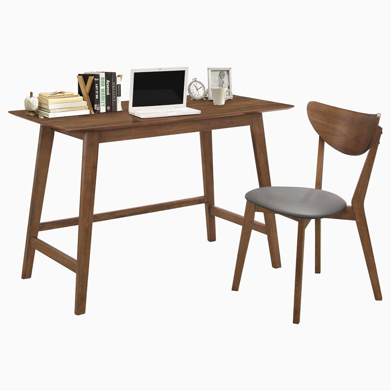 Walnut 2-Piece Writing Desk Set