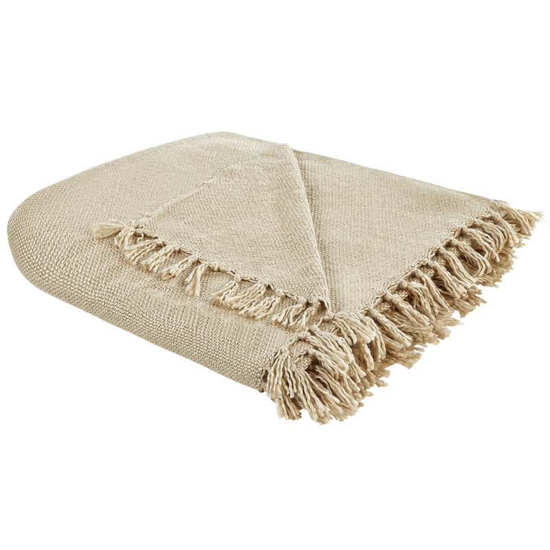 CHAOHANI Woven Throw Blanket, Beige, 150cm W x 200cm L