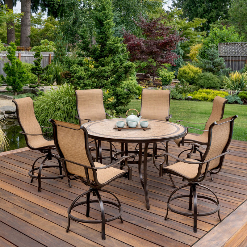 Alejando 6 - Person Patio Dining Set with Round Table