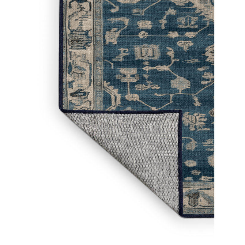 Tapis gris lavable à la machine, Rond 6 pi