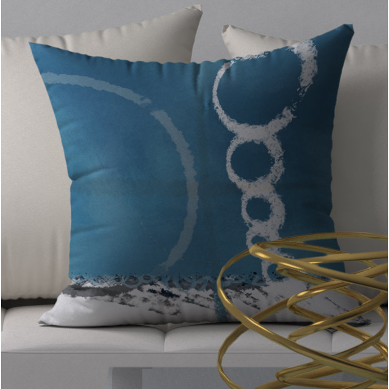 Coussin décoratif abstraite, H 20 po x l 20 po