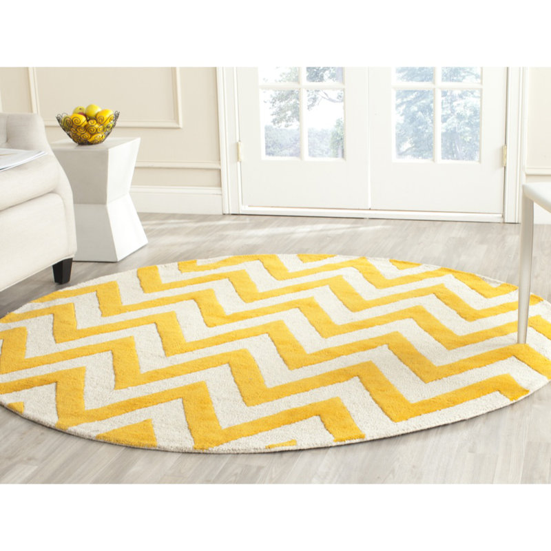 Tapis en laine touffeté à la main Sanyla Cambridge, Rond 6 pi