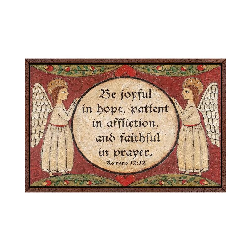 Faithful In Prayer by Teresa Kogut - Painting on Canvas, 66.04 cm H x 45.72 cm W, Classic Brown Wood Framed