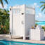 Ensemble de douche d'extérieur avec porte H 7 pi x l 3,8 pi x L 3,8 pi Edrosie