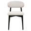 Ensemble de chaises de salle à manger ergonomiques rembourrées avec pieds en bois massif-129889657