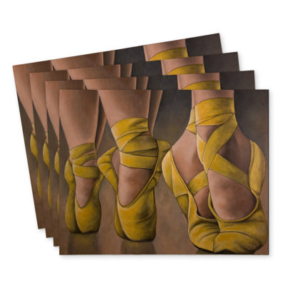 Synchronized Ballerinas Polyester Placemats Set of 4 - Home Decor