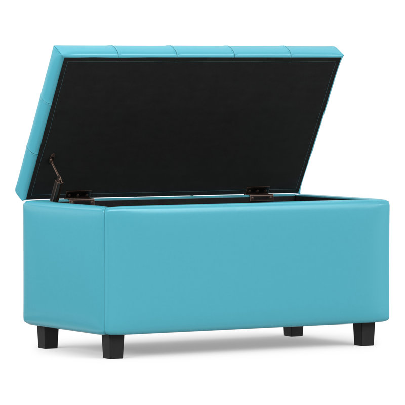 Banc repose-pieds avec rangement caché Cosmopolitan, Bleu