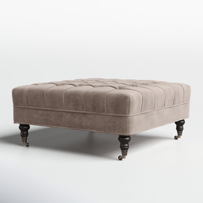 Jaylon 34.8" Wide Tufted Square Cocktail Ottoman by Alcott Hill