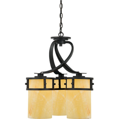 Colby 3 - Light Steel Dimmable Chandelier
