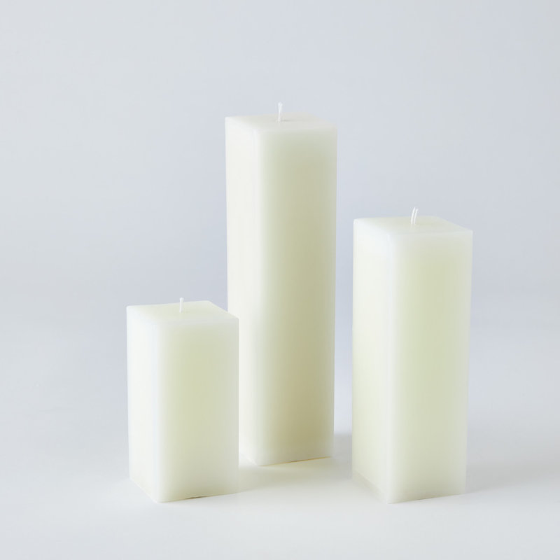 Square Pillar Candle-Unscented-3" x 9"