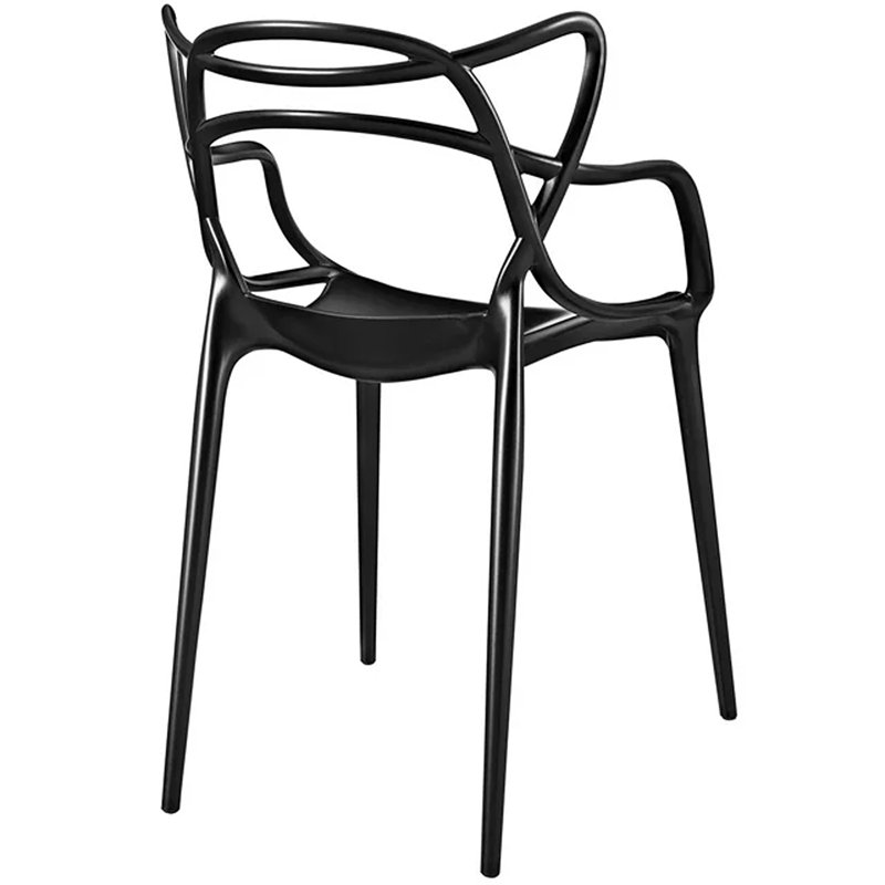 Porch & Den Waverly Dining Armchair, Black
