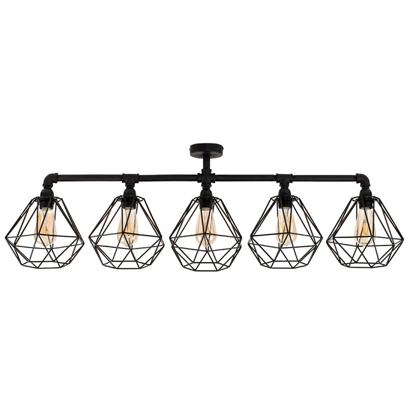 Hanley Flush Mount, Black, No