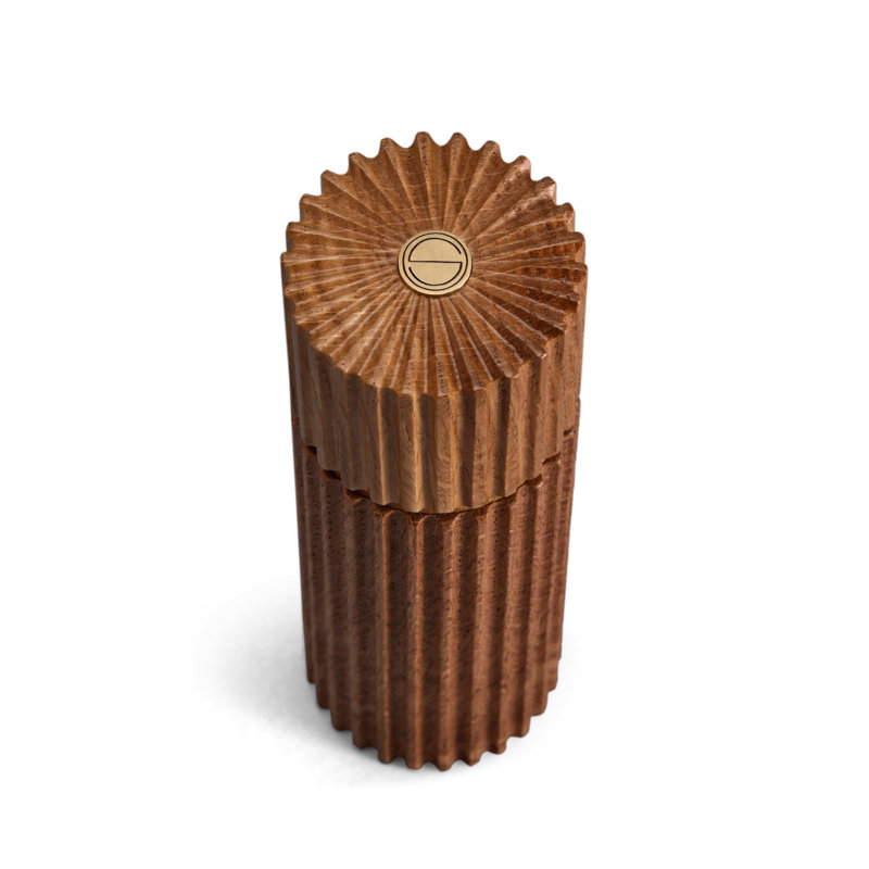 Ionic Salt + Pepper Mills, Gold/Natural Oak