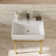 24" Bathroom Console Sink With Overflow,Ceramic Console Sink White Basin Gold Legs