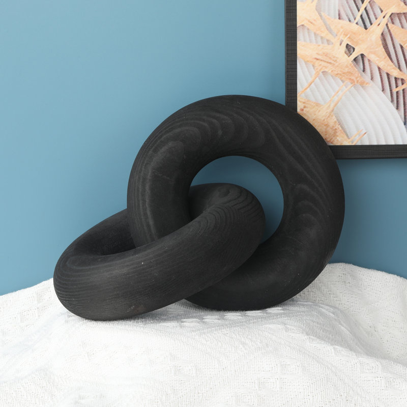 Dinara Chain Link Decor Sculpture, Black