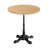 Round Solid Wood Commercial Tabletop with 22.75" x 22.75" Bistro Table Base-1314093956