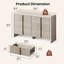 Commode cannelée moderne à 6 tiroirs avec poignées en métal, armoire à vêtements et rangement pour chambre à coucher