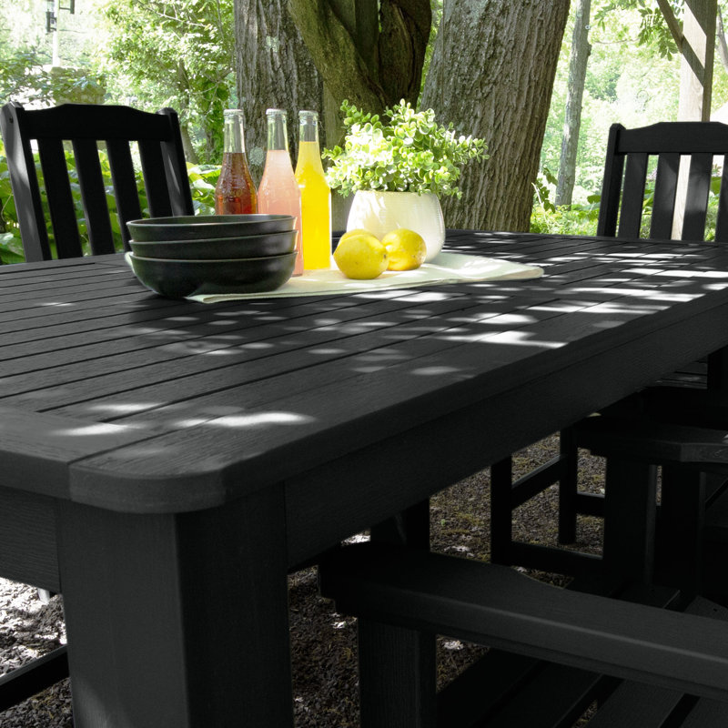Ensemble repas pour 6 personnes Kile, Noir, L 72 po x l 42 po x H 36 po