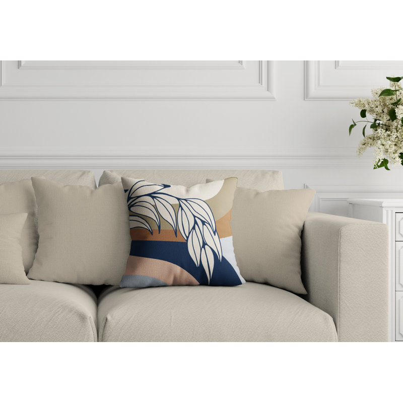 Housse et insert de coussin extérieur d'extérieur, Bleu marine, H 15 po x l 15 po