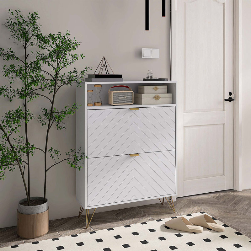 12 Pair Flip Down Shoe Storage