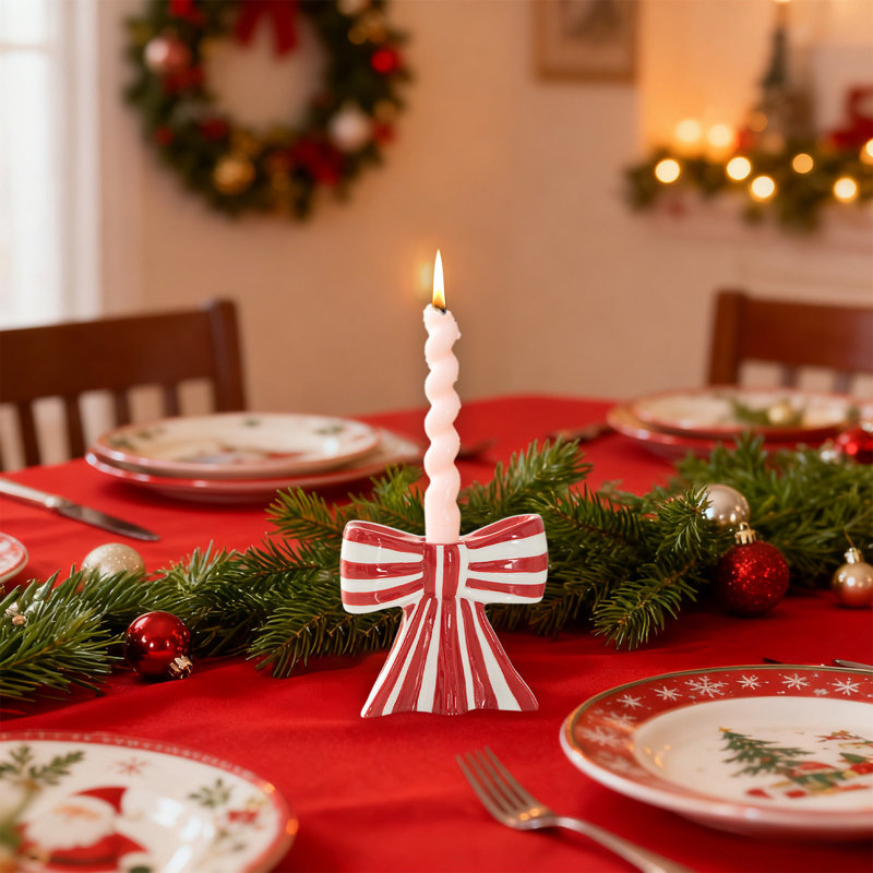 Base de bougies décoratives de Noël, Rouge