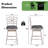 Set of 2 360° Swivel Bar Stools with Rubber Wood Frame and Ergonomic Backrest and Footrest