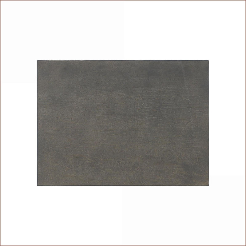 Table de chevet 2 tiroirs gris foncé avec quincaillerie en métal