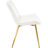 Modern Faux Leather Dining Chairs Set of 2, Upholstered Dining Side Chairs with Metal Legs, Comfort Backrest Chair For Kitchen Dining Room Cafe-1543726459-1543726457