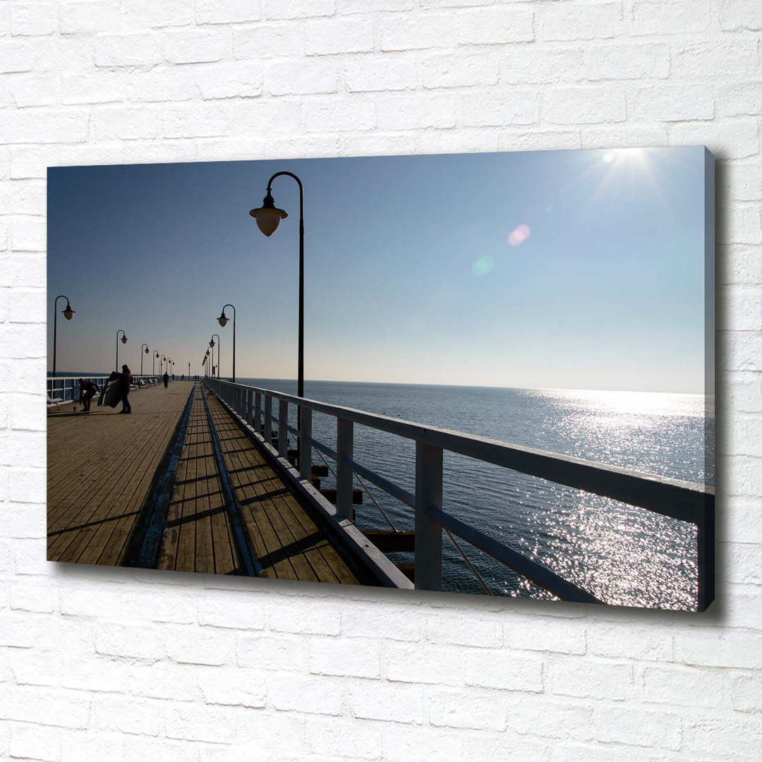 Pier in Gdynia - Kunstdrucke auf Leinwand - Wrapped Canvas