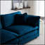 Canapé confortable en forme de U avec méridienne réversible, conception modulaire, grand repose-pieds double et tissu bleu doux-189352149-189352151