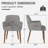 Upholstered Solid Wood Dining Chair Side Chair With Armrests-751817822