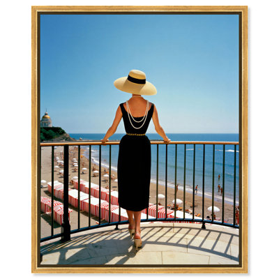 Balustrade 1950s V Canvas Fashion Print by Oliver Gal, Black Frame, 16 x 20