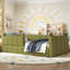 Lit simple tapissier en tissu molletonné Montessori-129585978-129585982
