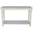 Solid Parawood Console Table With Butcher Block Surface, Unfinished Design For Custom Finishing