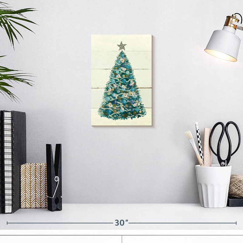 Lelend Christmas Shell Tree, 12" H x 8" W