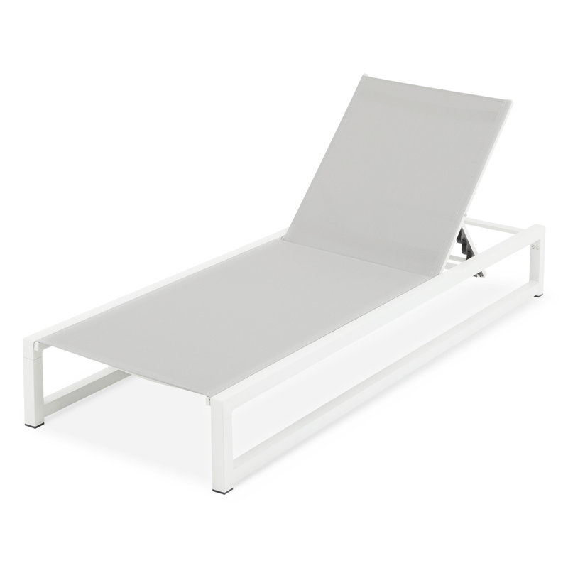 Méridienne extérieure 2 pièces, réglable en 5 niveaux, structure en aluminium et idéale pour le patio et la piscine, salon facile à entretenir avec réglage, capacité de 400 lb, confort ergonomique