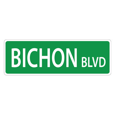 Plaque de rue suspendue Bichon