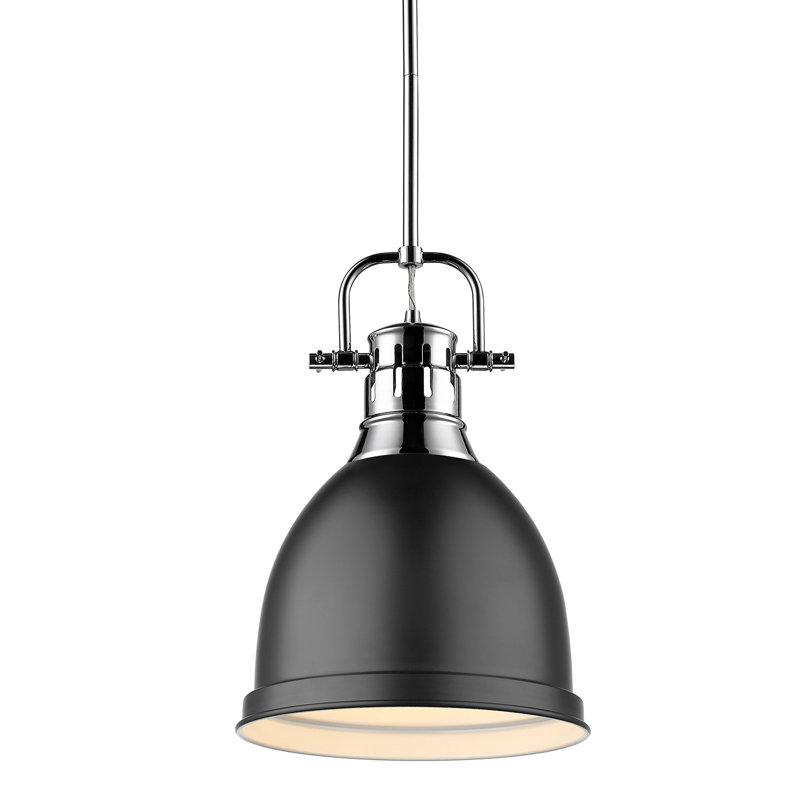 Ruthie 1 - Light Pendant, Matte Black, Chrome