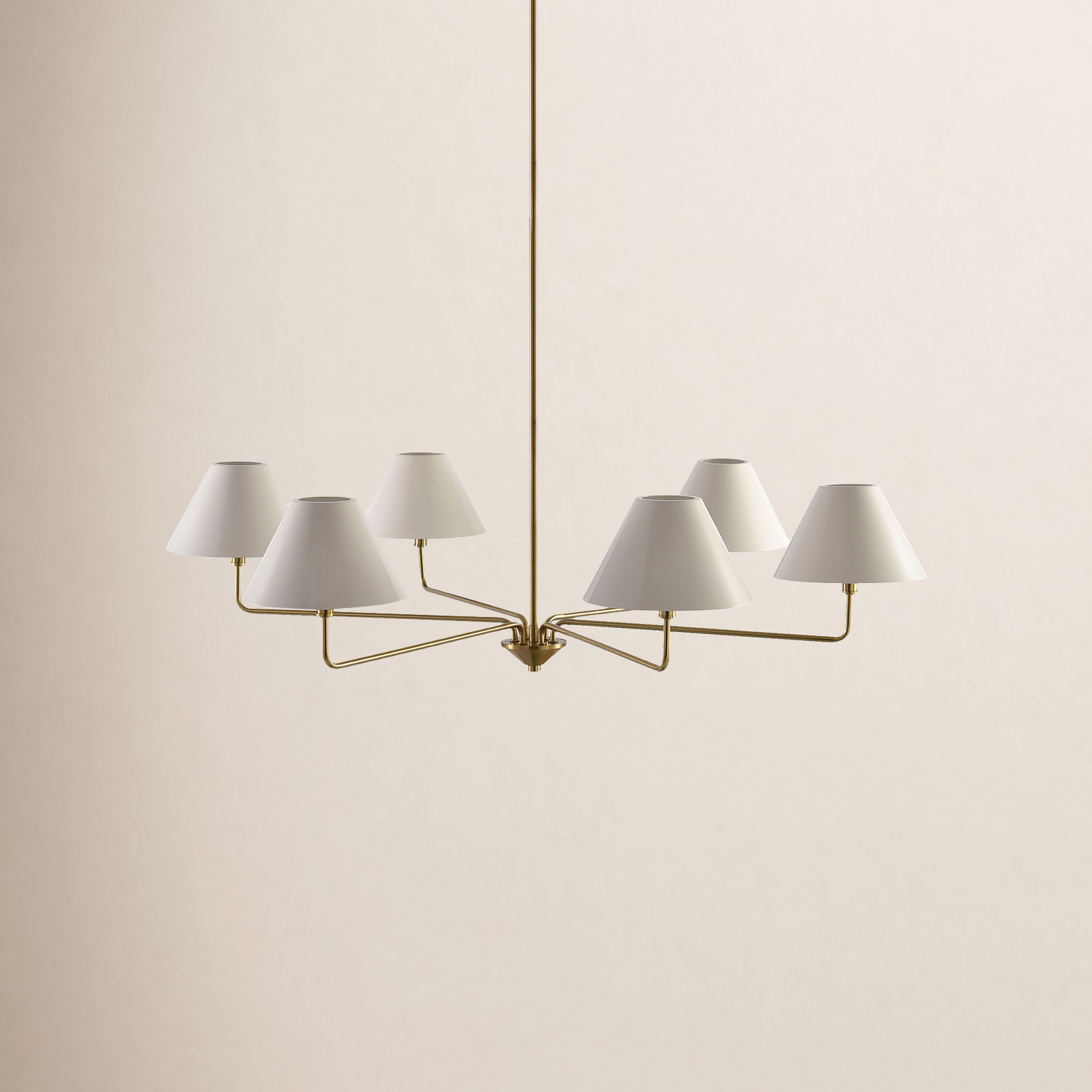 6-Light Chandelier, Rose Gold