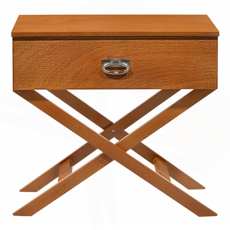 Elegant Oak Contemporary Nightstand