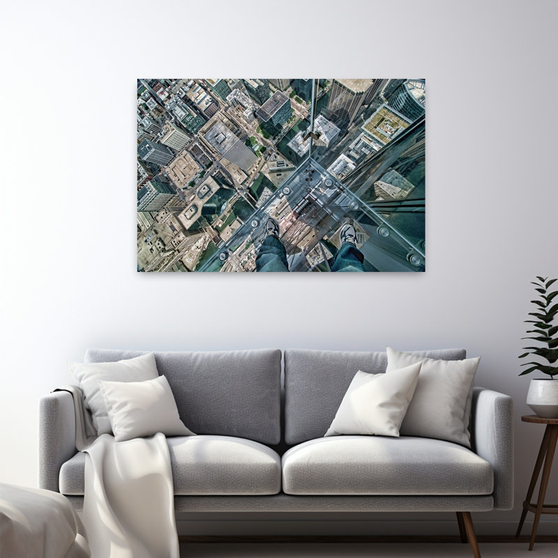 «Leap of Faith», art mural abstrait contemporain, H 32 po x l 48 po