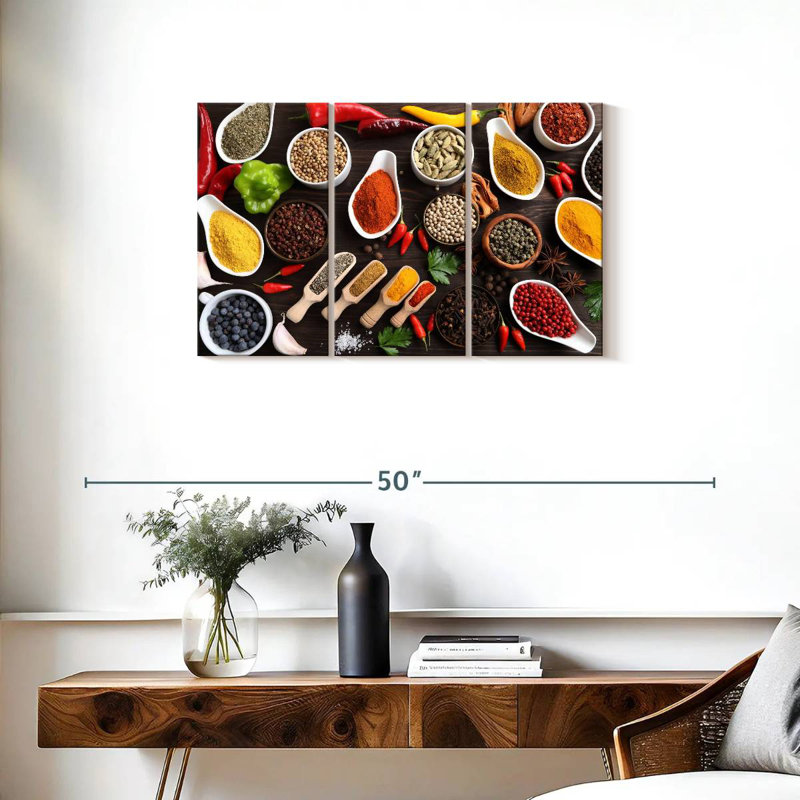Yarlin Table Of Herbs And Spices, 20" H x 33" W