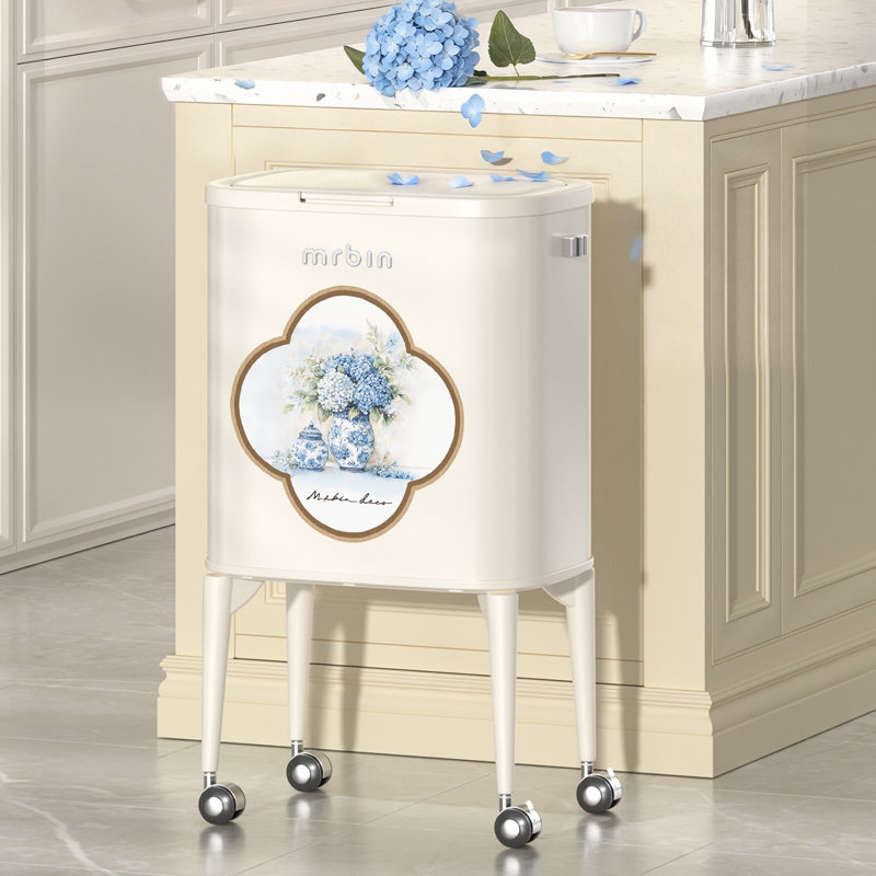 Poubelle avec pieds, porcelaine