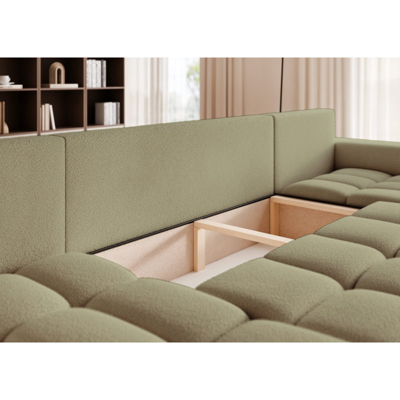5 Seater Sofa Bed, Green