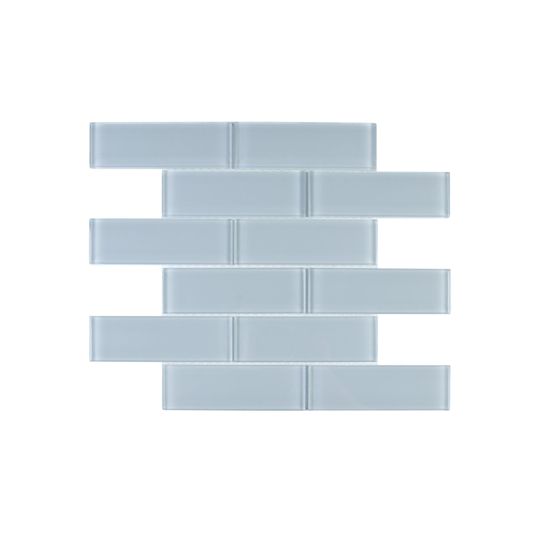 Premium 2" x 6" Straight Edge Glass Mosaic Subway Tile WS Tiles® 