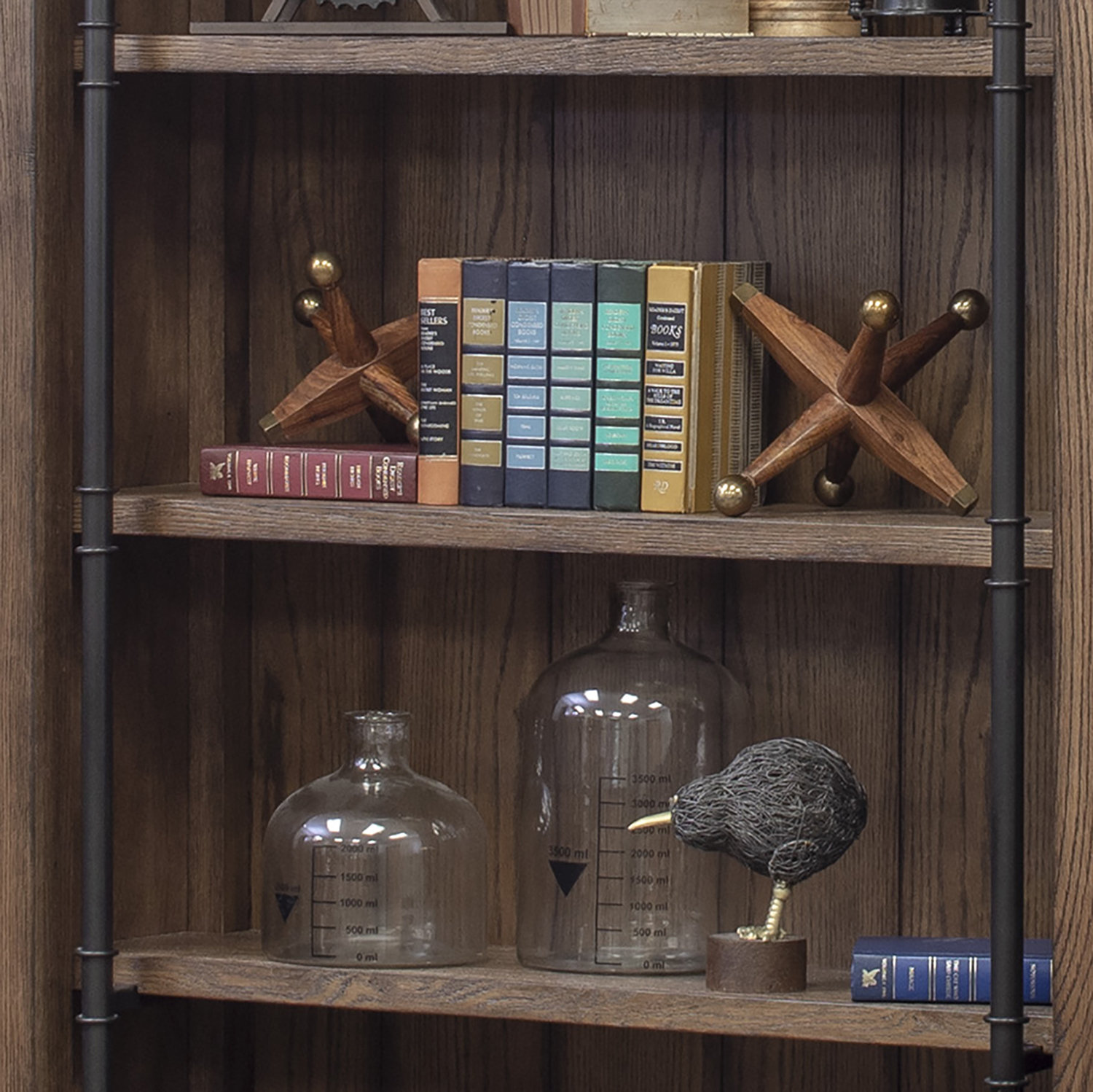 Lorna 40" Bookcase, Dark Oak