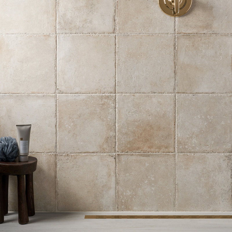 Alcazar 12" x 12" Porcelain Travertine Look Wall & Floor Tile, Pergamo