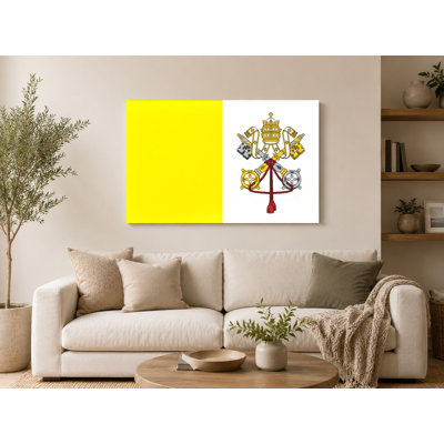 Vatican City Flag — Holy See Papal Emblem Canvas Wall Art
