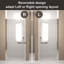 Porte de douche pivotante 36 x 72 pouces avec cadre en aluminium et verre trempé, assurant la sécurité et l'esthétique moderne